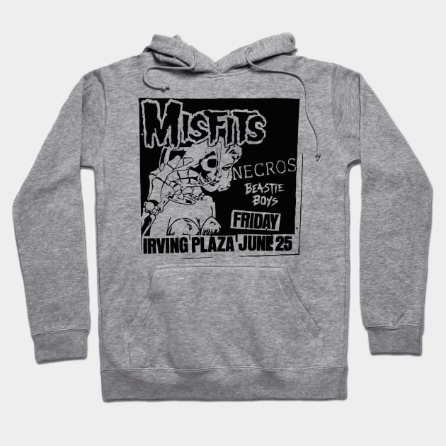 Misfits / Necros / Beastie Boys Punk Flyer Hoodie by Punk Flyer Archive